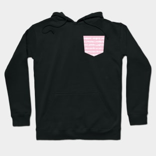 Pocket - Geometric Lines Pink Hoodie